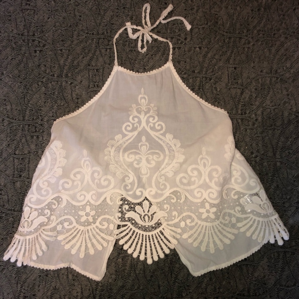Halter open back crochet crop top!